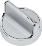 Range Surface 1 7/8-IN D Round, Blade-Style Burner Control Knob with 1/2-IN Spindle - Stainless Steel