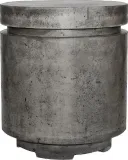Matching round LP tank enclosure GFRC Gray