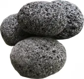 Tumbled round lava rock media