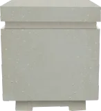 Matching square LP tank enclosure GFRC Limestone