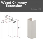 ZLINE 61 in. Wooden Chimney Extension for Ceilings up to 12.5 ft. (KBTT-E)
