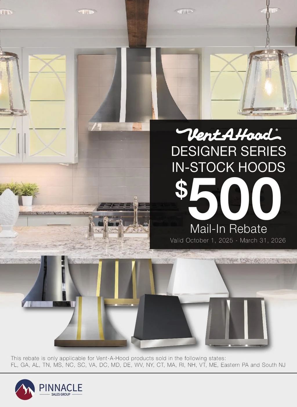 Vent-A-Hood Designer Series Hood Rebate