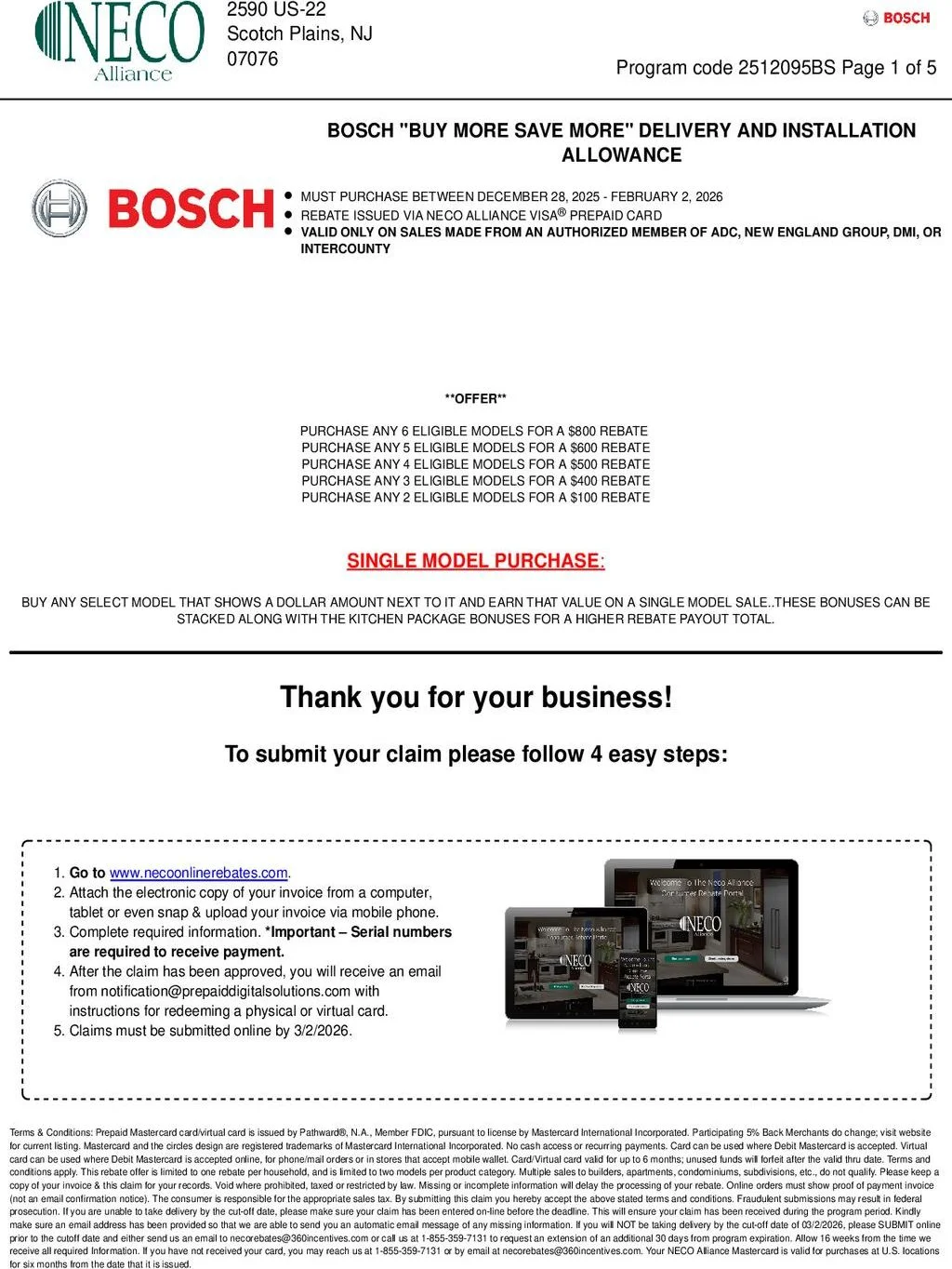 Bosch Buy More Save More up to $1,000