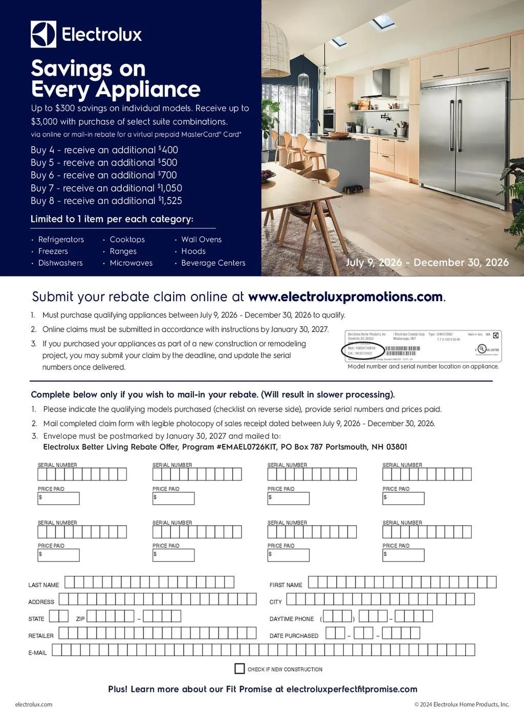Electrolux Better Living Rebate