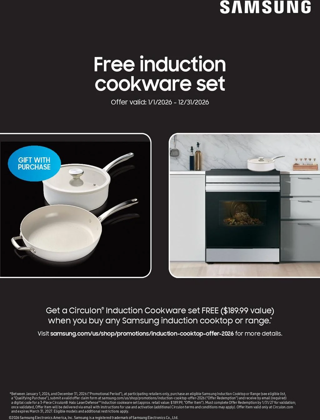 Samsung Free Induction Cookware Set Rebate