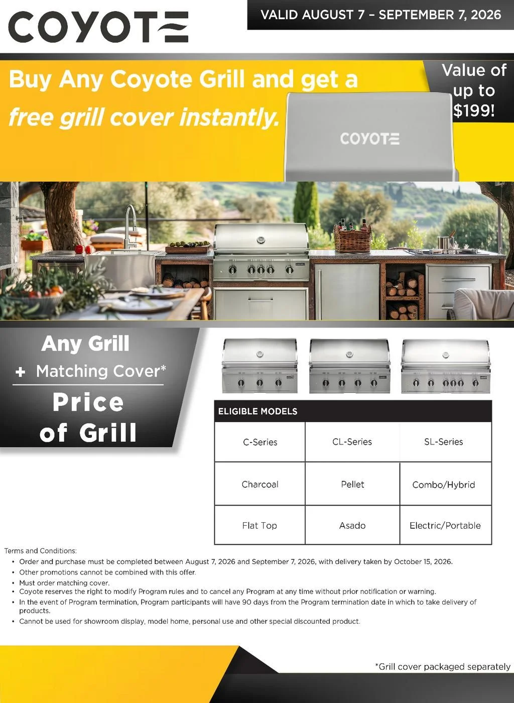 Coyote Free Grill Cover Rebate