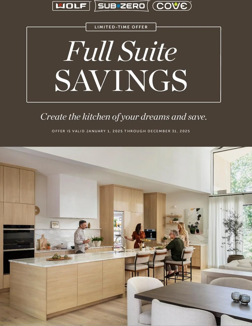 Sub-Zero, Wolf, and Cove Full Suite Savings