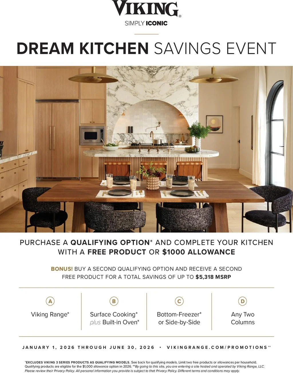 Viking Dream Kitchen Savings Event Rebate