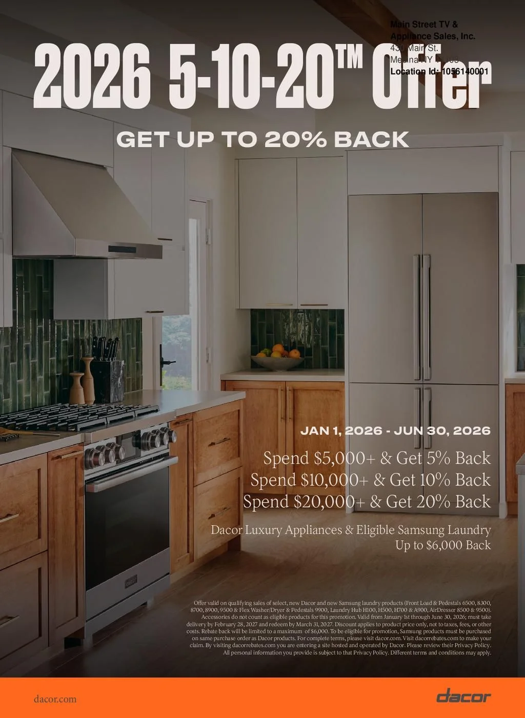 Dacor 5 10 20 Promotion