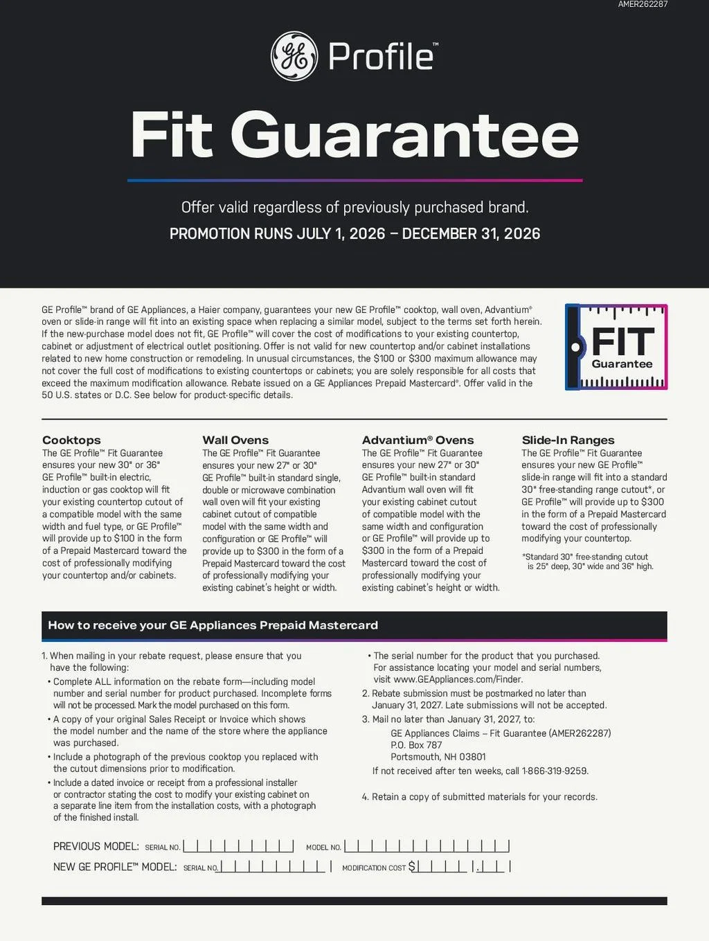 GE Profile Fit Guarantee