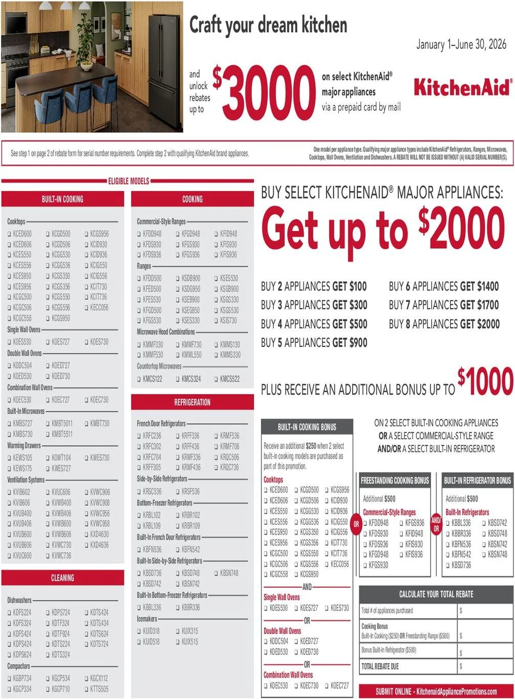 KitchenAid Craft Your Dream Kitchen Rebate