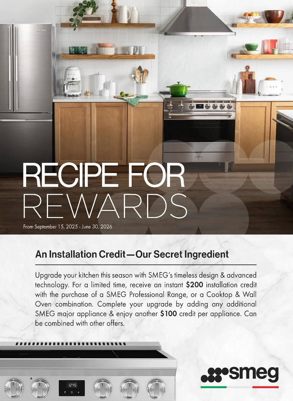 Smeg Recipe For Rewards Installation Rebate