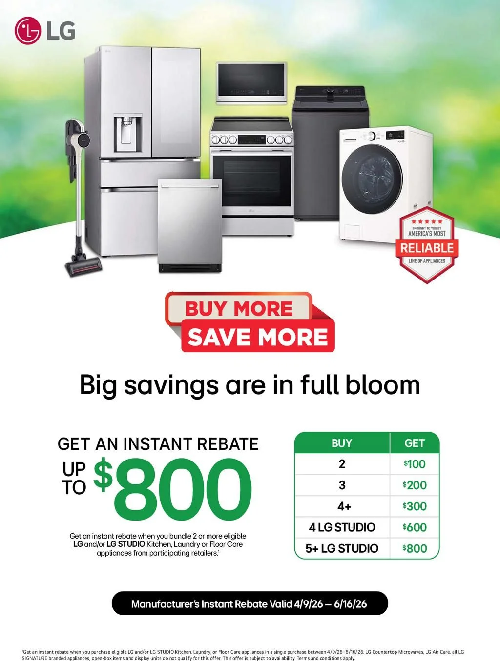 LG Buy More Save More Event Instant Rebate
