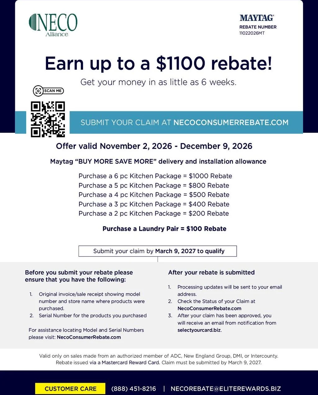 Maytag Buy More Save More Delivery and Installation Allowance