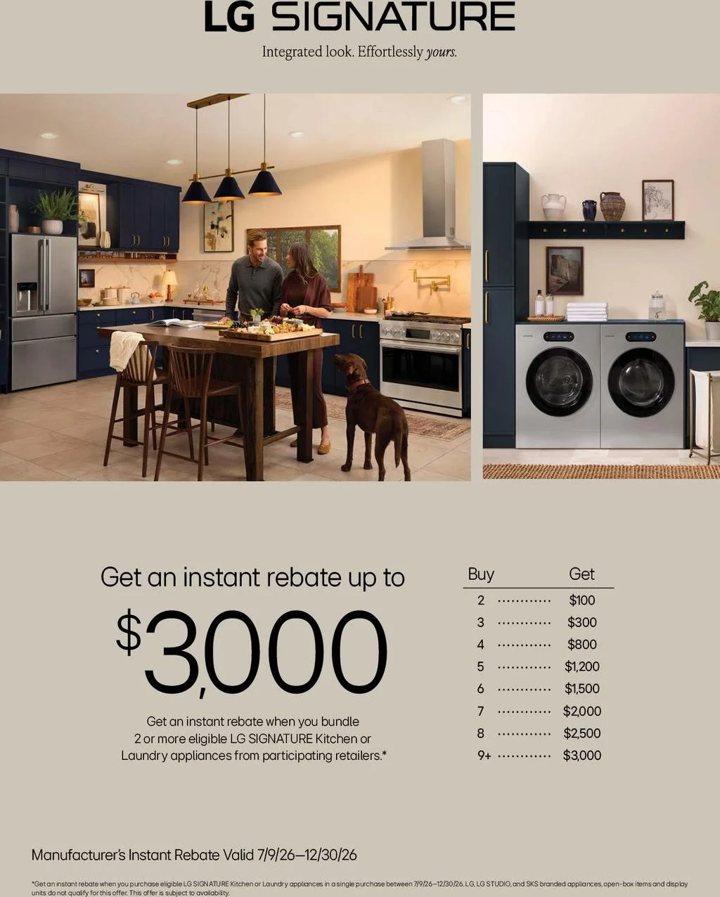 LG SIGNATURE Appliance Bundle Savings Promotion Instant Rebate