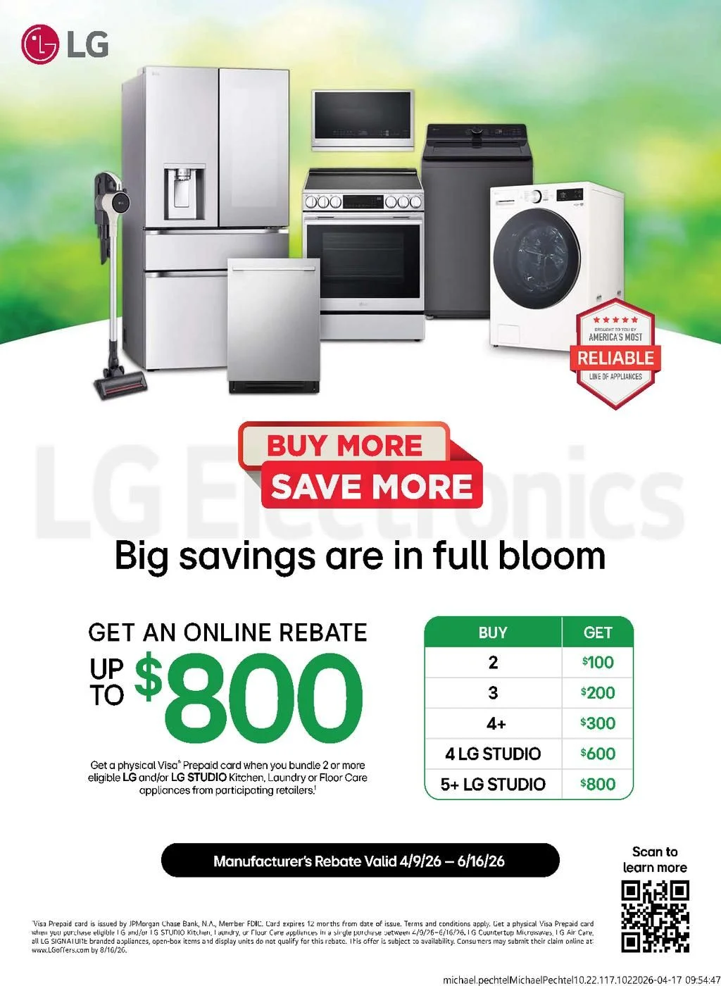 LG Buy More Save More Event Rebate