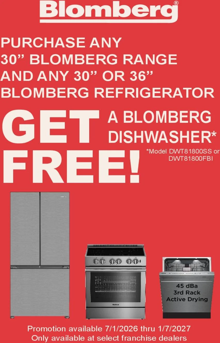 Blomberg Free Dishwasher Rebate