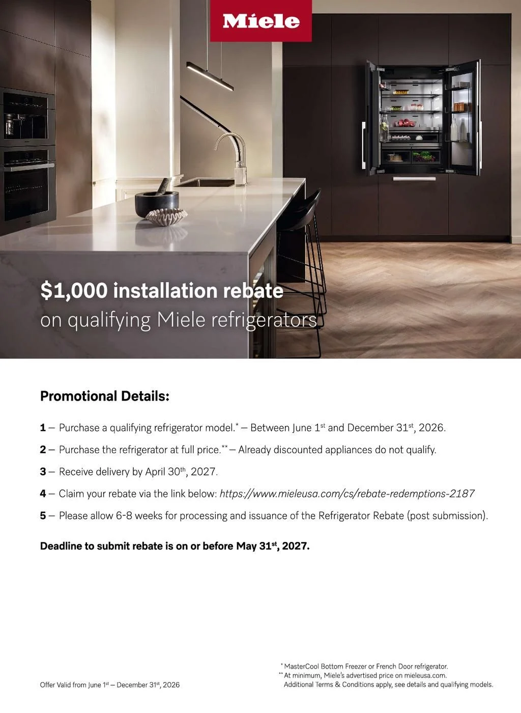 Miele Refrigerator Installation Rebate