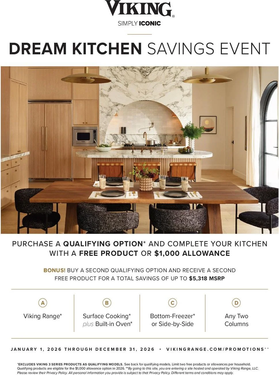 Viking Dream Kitchen Savings Event Rebate