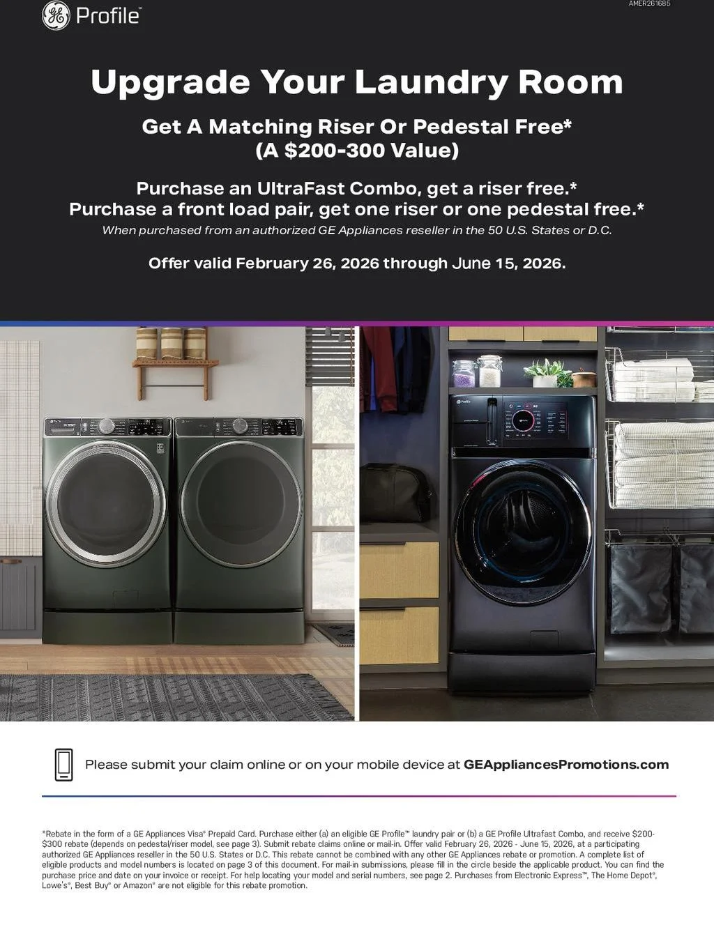 GE Profile Upgrade Your Laundry Room Rebate