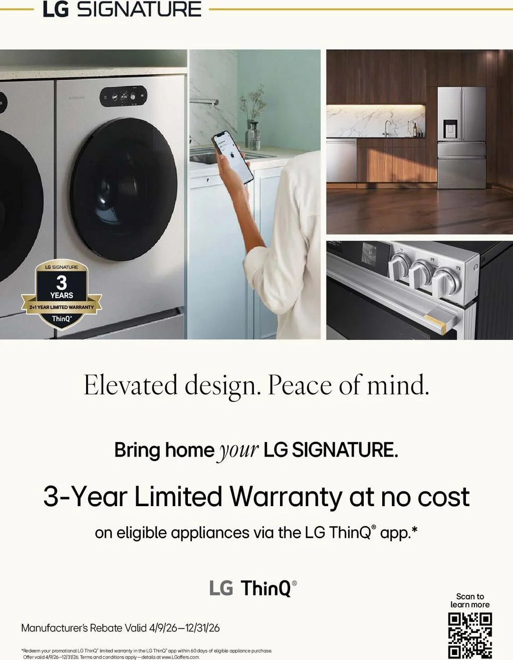 LG SIGNATURE ThinQ Care Warranty Promo