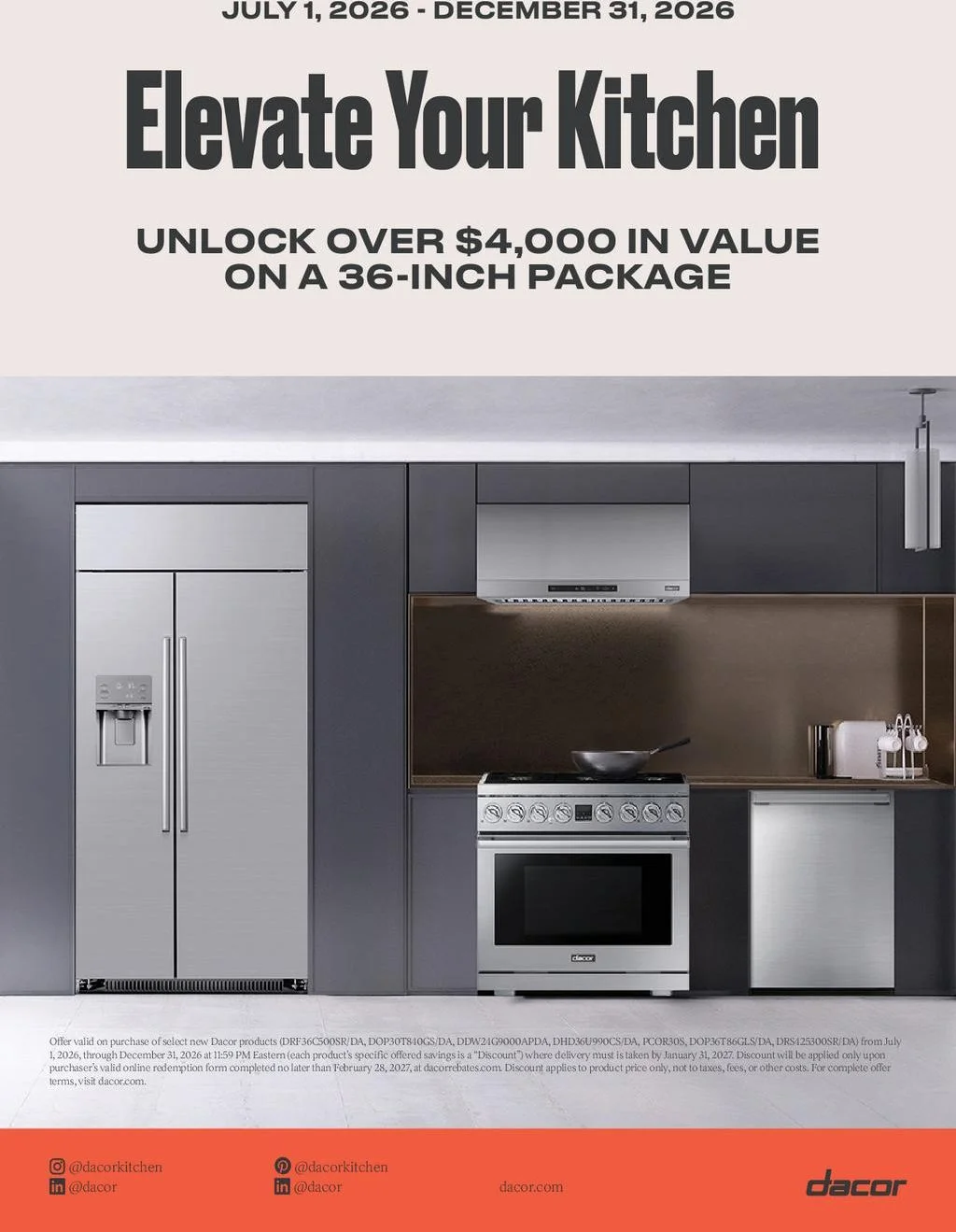 Dacor Elevate Your Kitchen Rebate